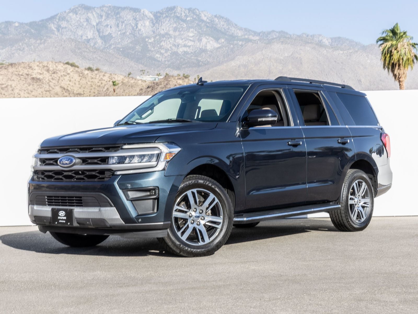 2022 Ford Expedition XLT in Blue Metallic — front three-quarter view