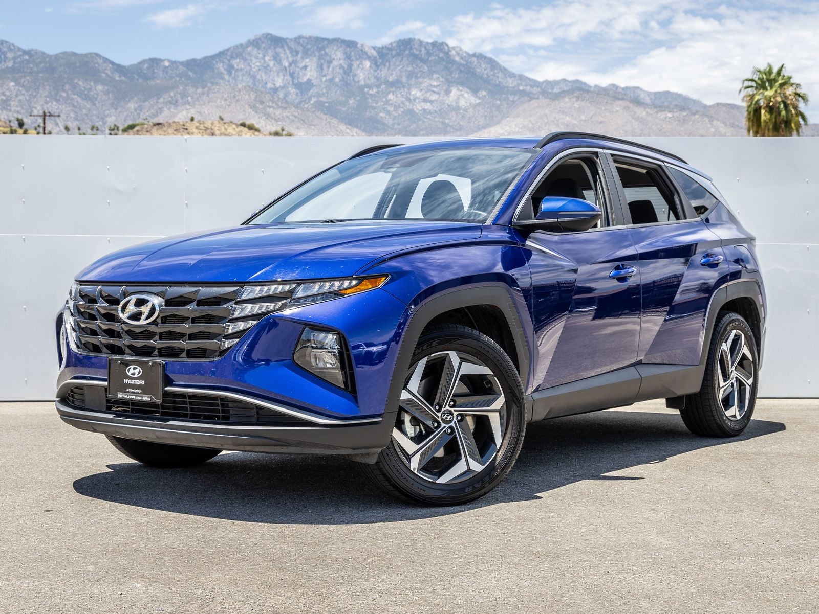 2022 Hyundai TUCSON SEL in Intense Blue — front three-quarter view