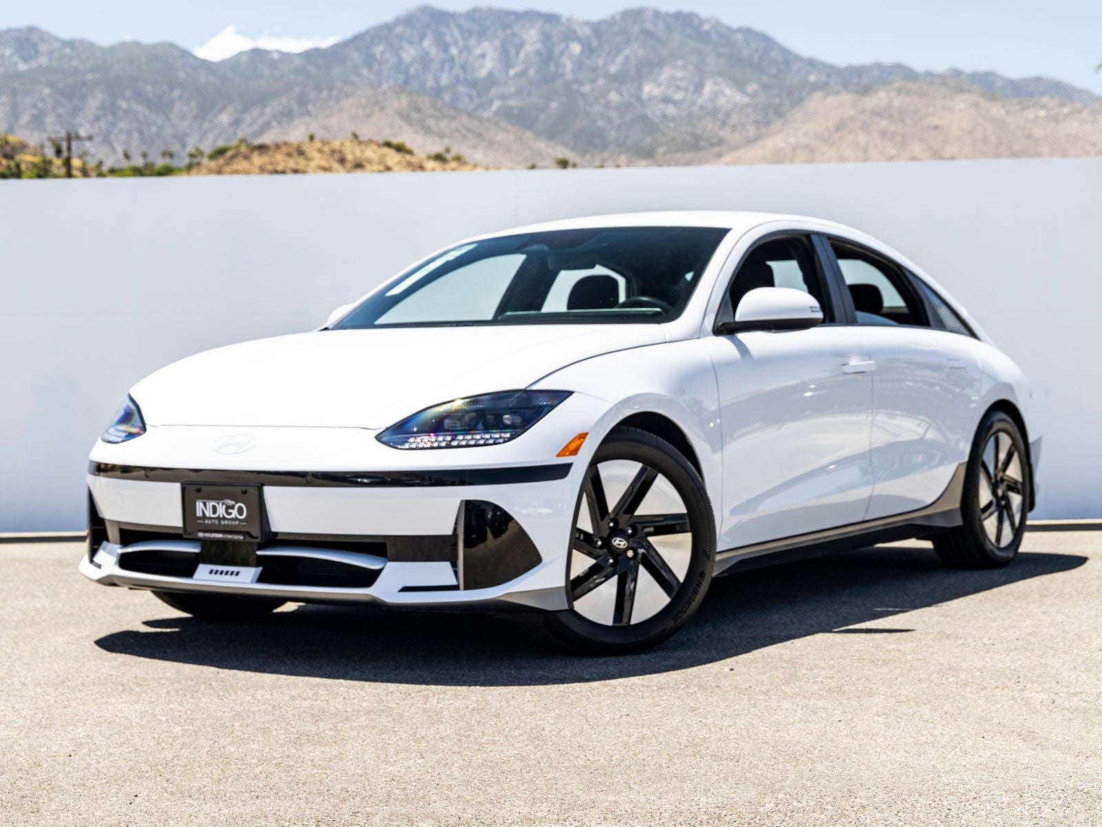 2025 Hyundai IONIQ 6 SE in Serenity White — front three-quarter view