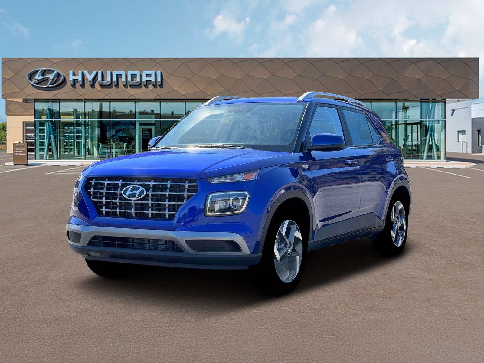 2026 Hyundai VENUE SEL in Intense Blue — front three-quarter view